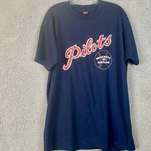 Vintage University Of Portland Pilots Size XL Shirt Single Stitch 90s USA Made